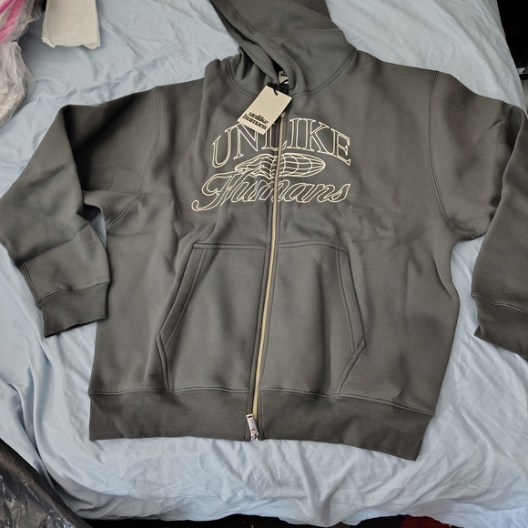 Gray Unlike Humans Hoodie - Picture 2 of 4